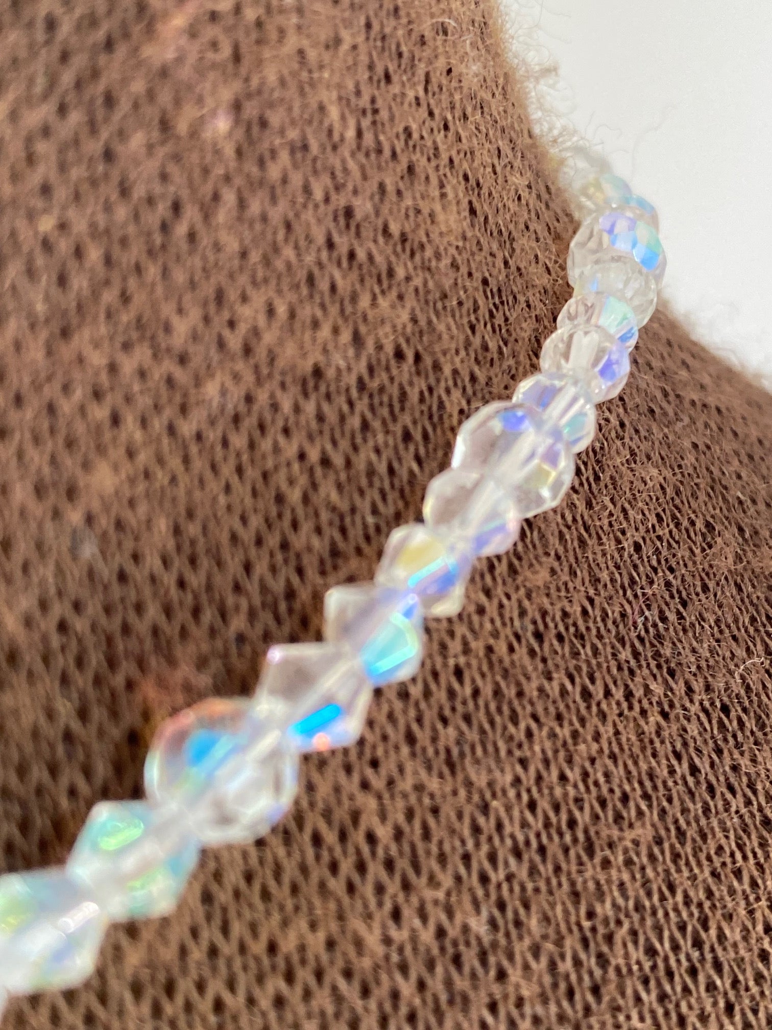 Graduated Aurora Borealis Crystal Necklace